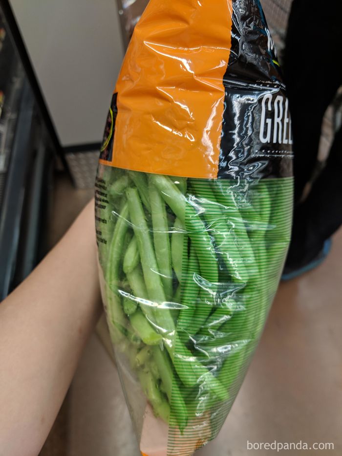 Walmart Green Beans Packaging Colors The Bag With Green So The Otherwise Unripe Pale Produce Looks More Green From A Distance