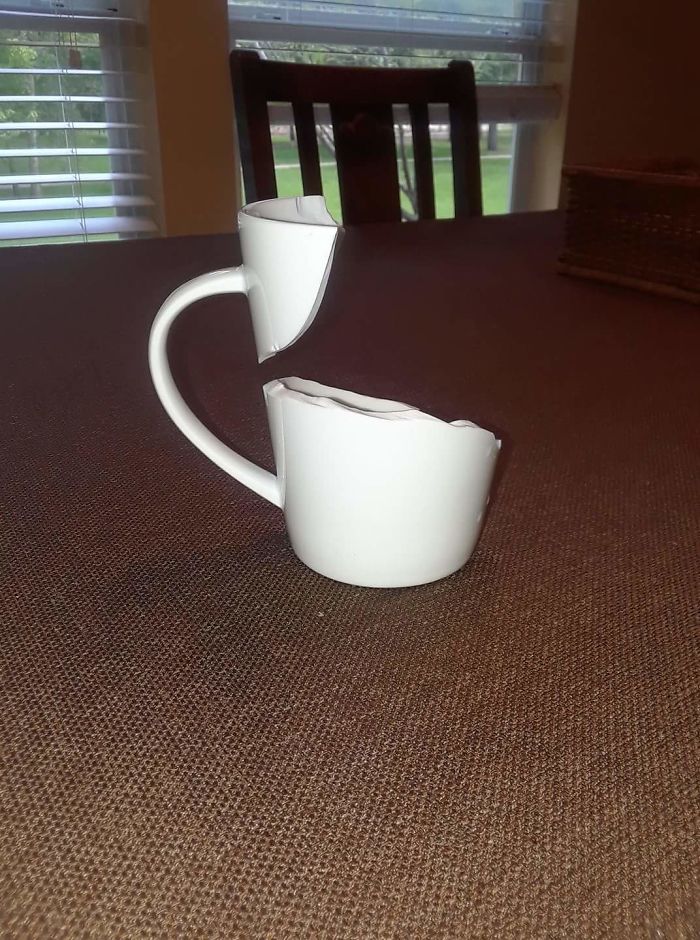 La forma en que se ha roto mi taza