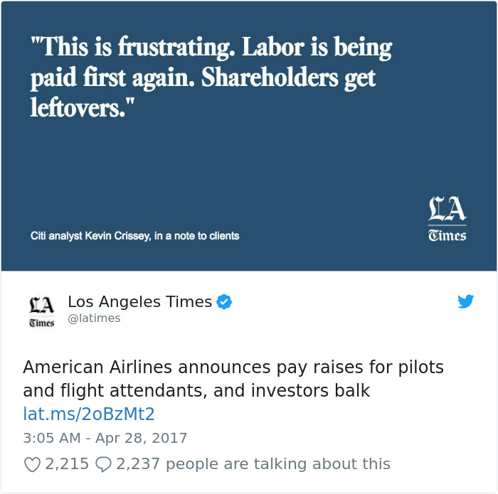 American Airlines Announces Pay Raises For Pilots And Flight Attendants, And Investors Balk