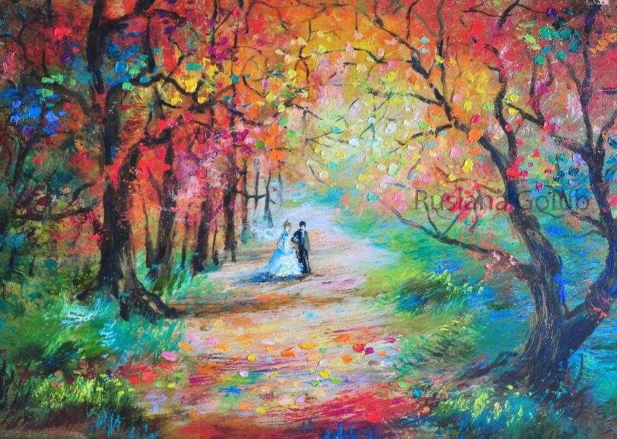 Autumn Paintings In Impressionist Style By Ruslana Golub