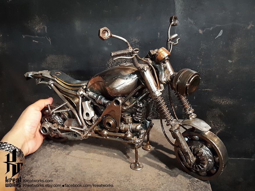 Artist Uses Recycled Metal To Make His Sculptures And The Result Is Incredible