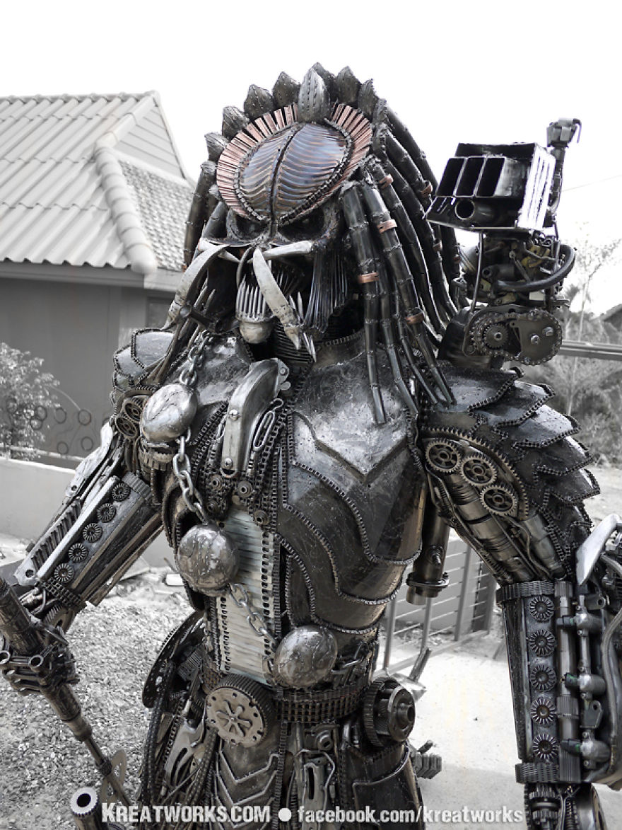 Artist Uses Recycled Metal To Make His Sculptures And The Result Is Incredible