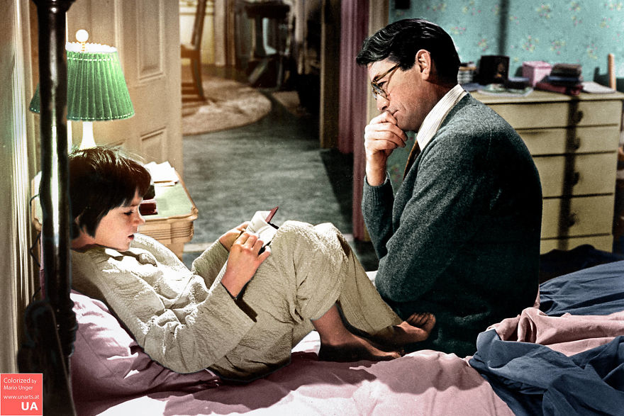 Mary Badham And Gregory Peck In 'To Kill A Mockingbird' (1962)