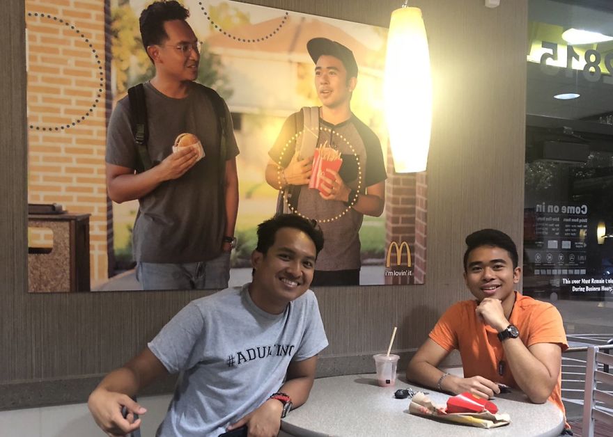 Two Friends Installed A Photo Of Themselves At A Mcdonald's And Almost 2 Months Later It's Still There