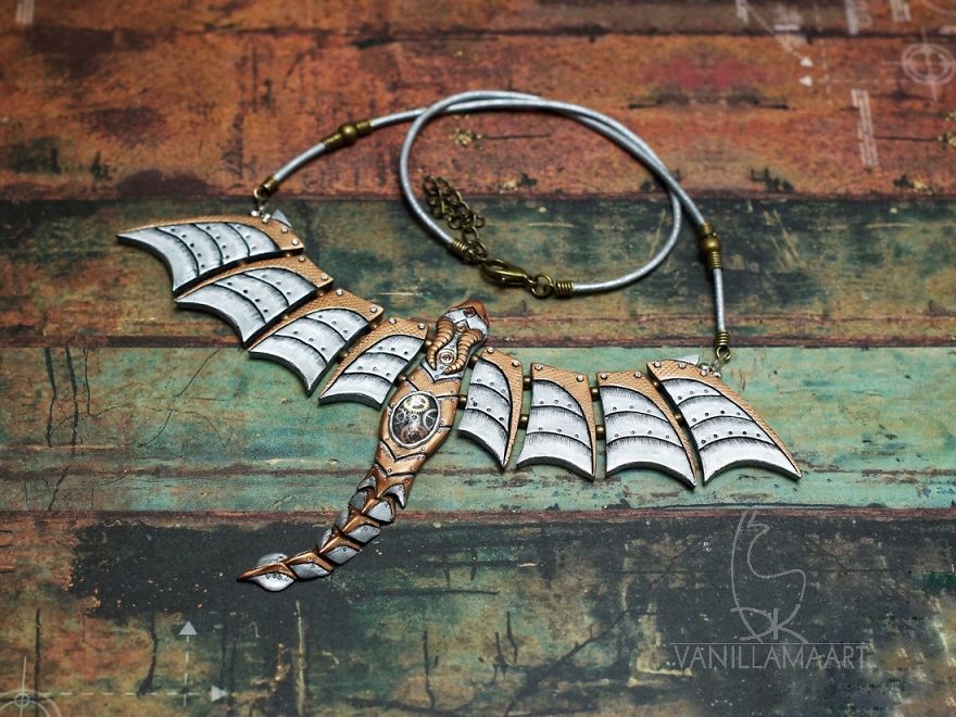 "Steampunk Dragon" Necklace
