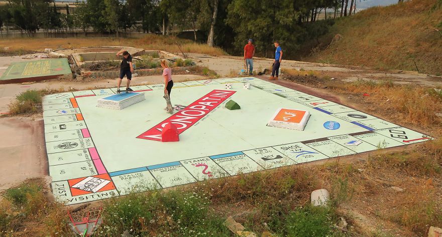 Skateable Monopoly Board