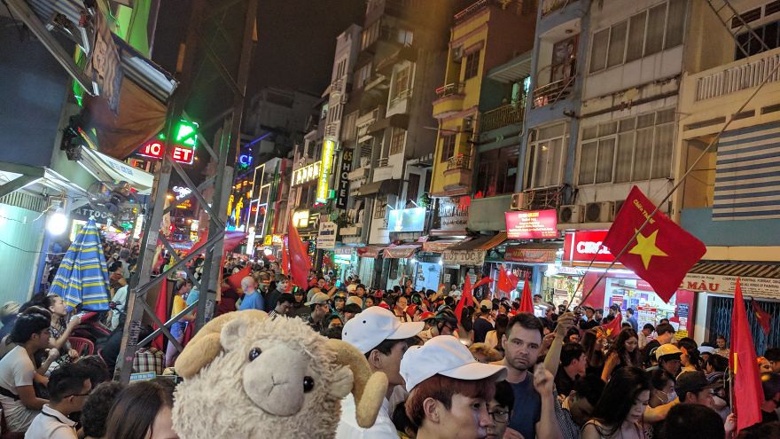 Partying In The Streets Of Ho-Chi-Minh-City, Vietnam