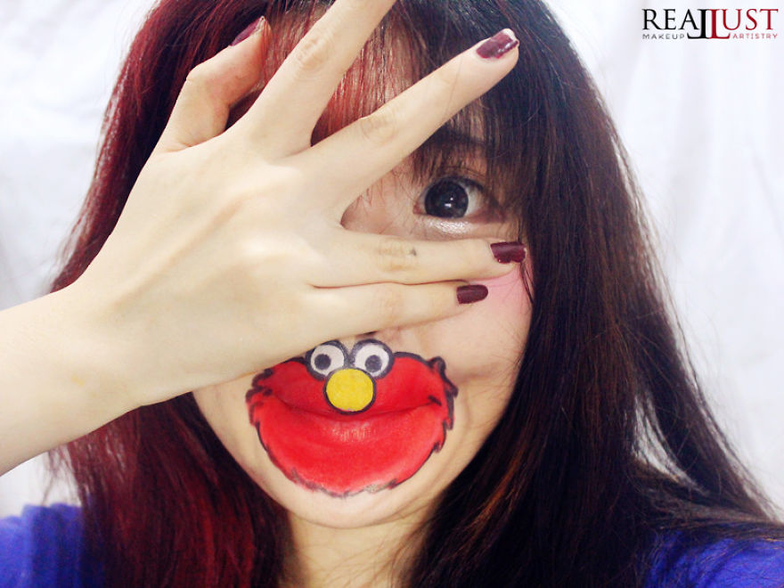 I've Painted My Mouth Into Various Childhood Character! And The Result Will Remind You About Your Beautiful Childhood Memories