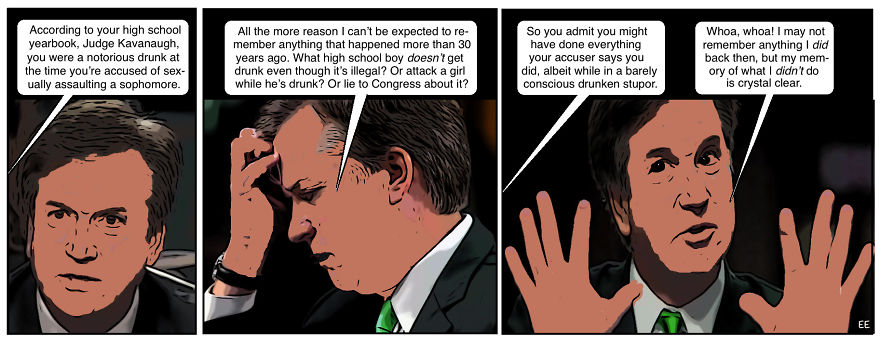 How Has Brett Kavanaugh Hijacked My "Donald Trump Strips" Comic Lately?
