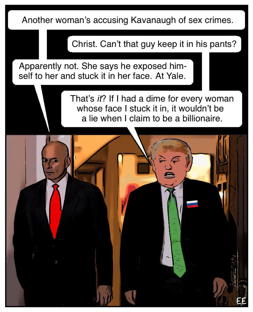 How Has Brett Kavanaugh Hijacked My "Donald Trump Strips" Comic Lately?