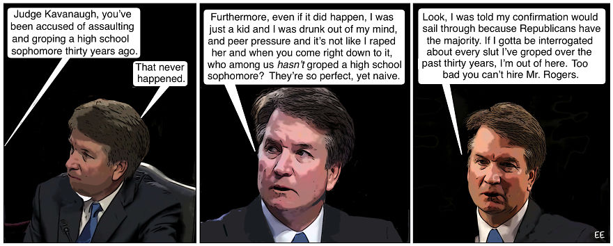 How Has Brett Kavanaugh Hijacked My "Donald Trump Strips" Comic Lately?