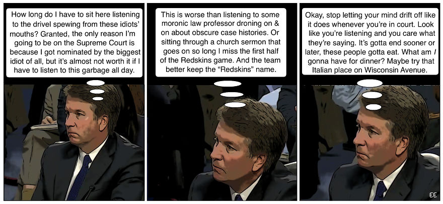 How Has Brett Kavanaugh Hijacked My "Donald Trump Strips" Comic Lately?