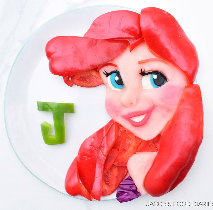 Ariel From The Little Mermaid - Mash Potato, Capsicum (This Was Made Just For Fun)