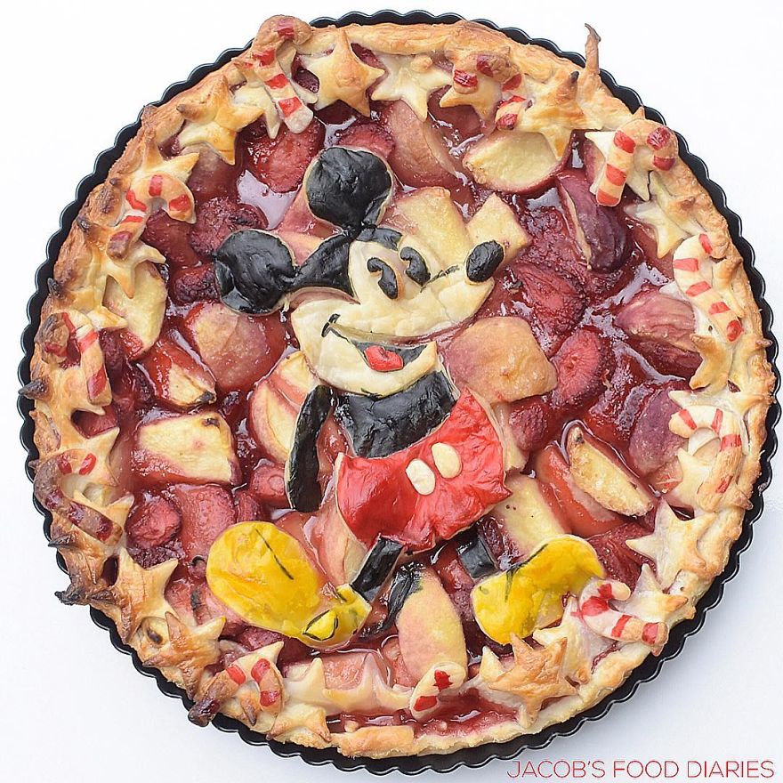 Mickey Mouse - Peach And Strawberry Pie
