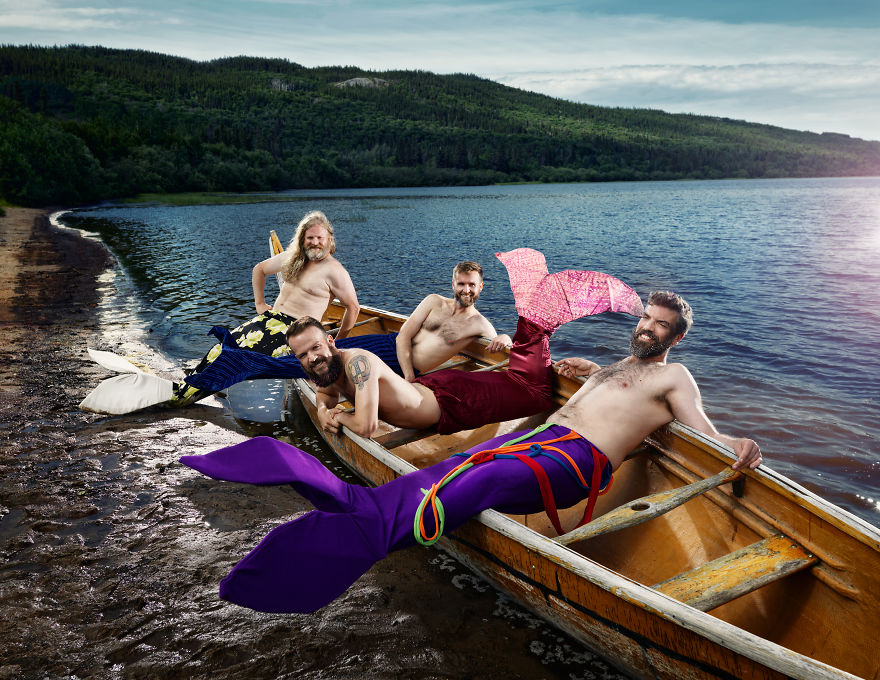 Bearded Newfoundland Men Transform Into Fabulous Mermen For Charity Bearded Newfoundland Men Transform Into Fabulous Mermen For Charity