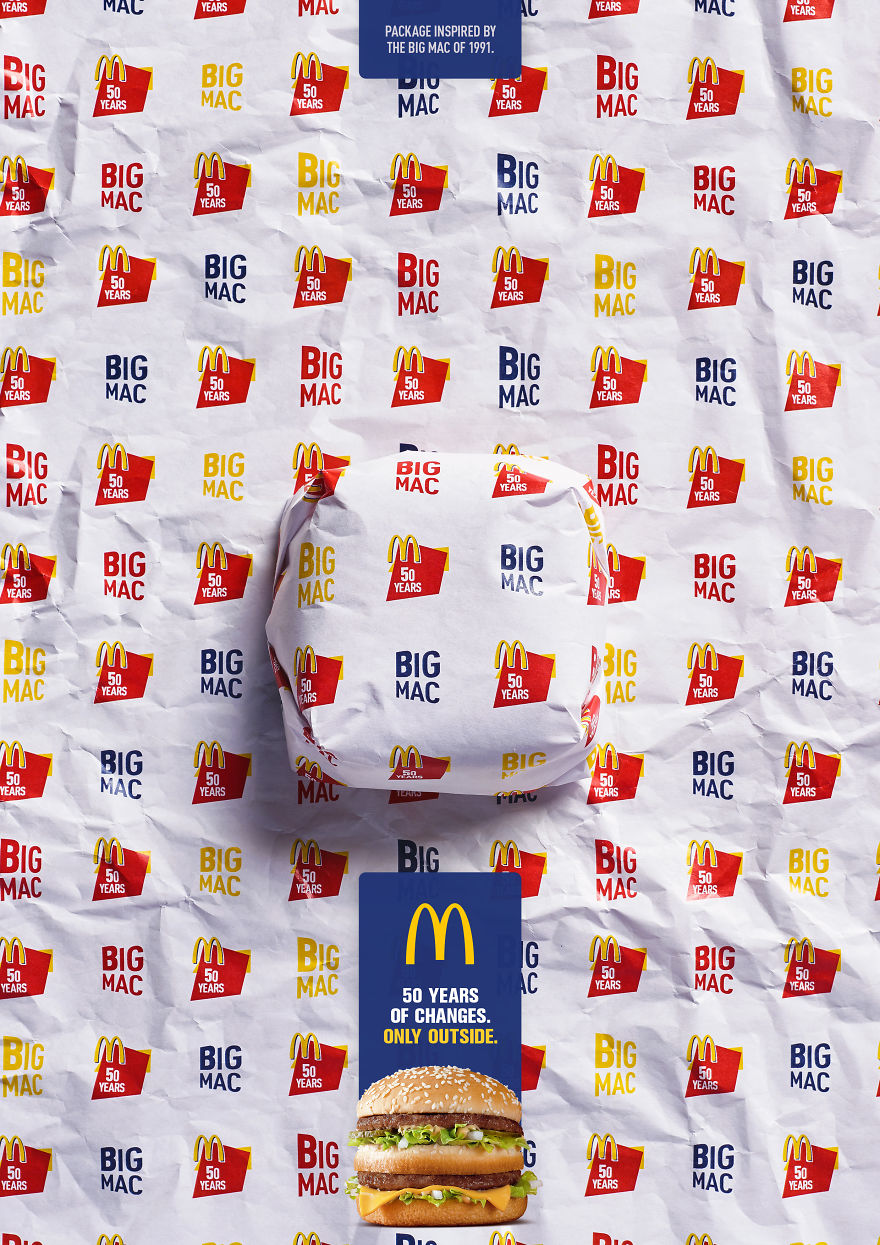 Packed In History: The 50 Years Of The Big Mac Narrated With Its Packaging