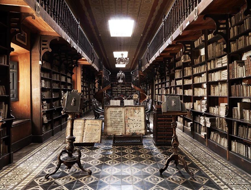 Library Of The Monastery Of San Francisco, Peru, South America