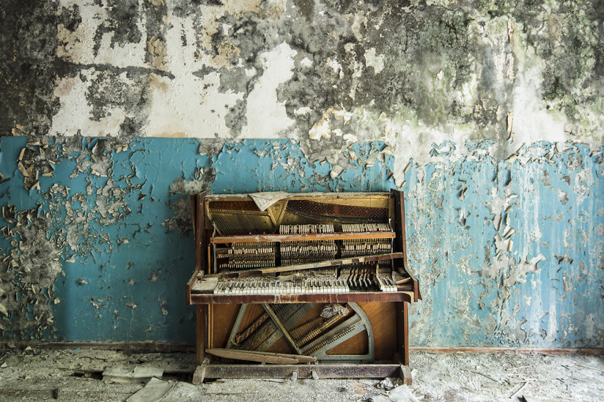A Lonely Piano Resides In A Former School