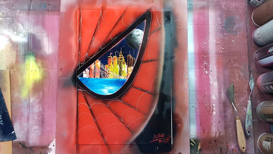 Spiderman: Spray Paint Art