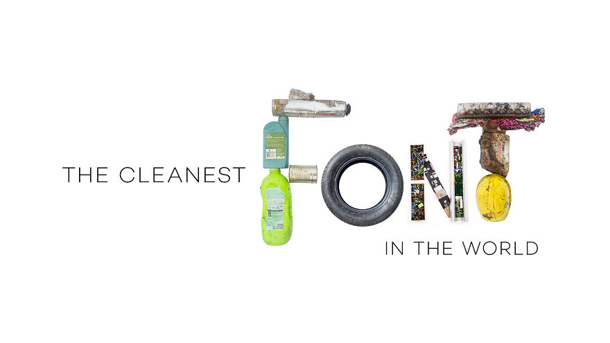 The Cleanest Font In The World – Made From
trash Found In Nature Of Slovenia