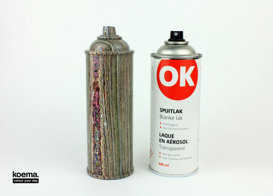 A Life Size Spray Paint Can Made Out Of Actual Solid Graffiti.