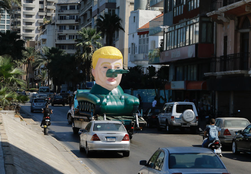 Trump Tank Invades The Streets Of Beirut