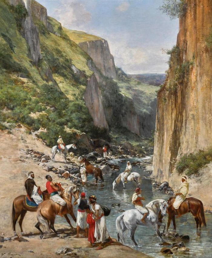 Victor Huguet, Riders In A Ravine
01 Paintings By The Orientalist Artists In The Nineteenth-Century, With Footnotes, 32