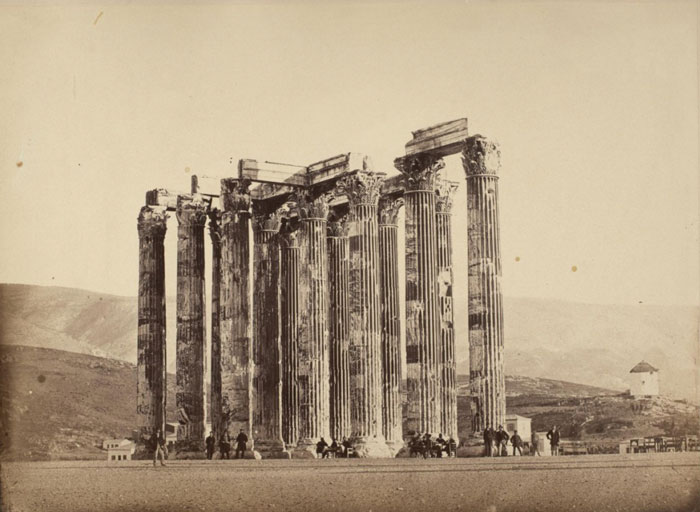 Guy Notices Something Odd On Top Of Zeus' Temple In 1858 Photo, Discovers What They Don't Teach At School