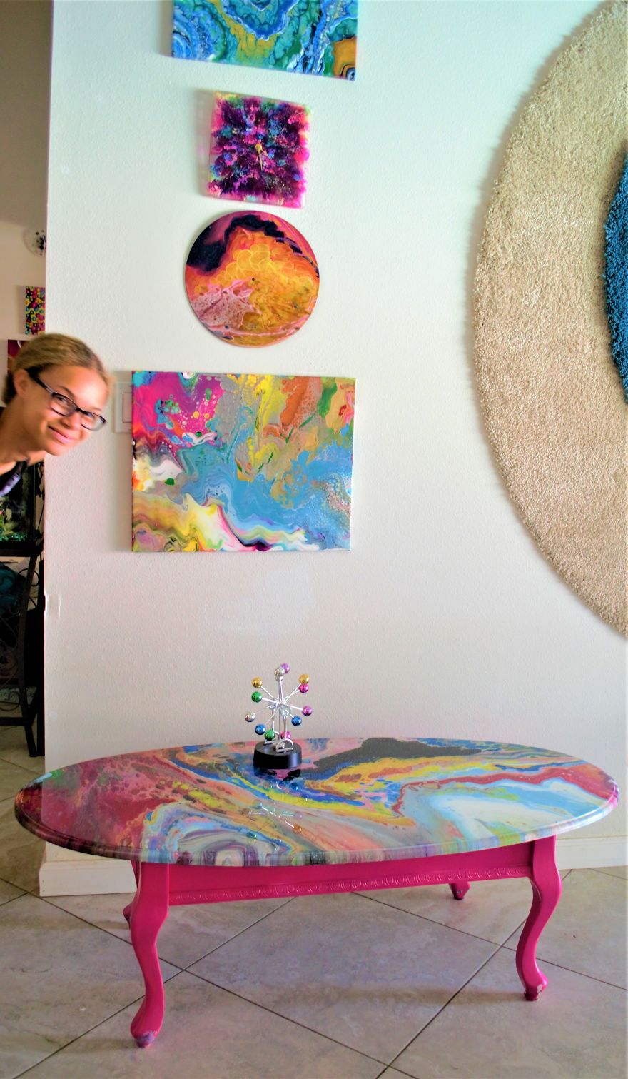 Art Coffee Table Paint Pour Upcyle! With Jill Jackson