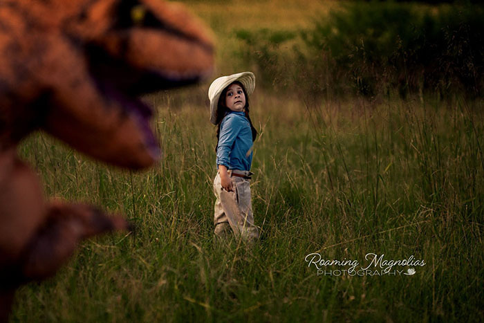 Internet Is Laughing At These Family Pics After Mom Lets Autistic Son Wear T-Rex Suit As He Hates Being Photographed