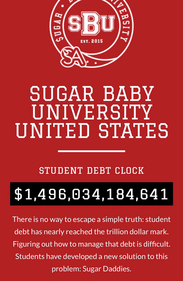 This Escorting Website Features A Live-Updated Student Debt Clock