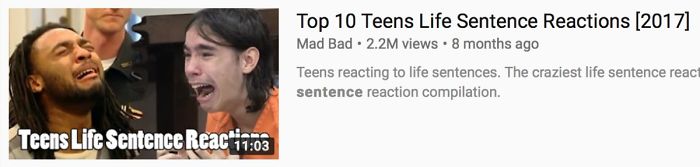 Over 2 Million People Watched "Top 10 Teen Life Sentence Reactions" For Their Entertainment