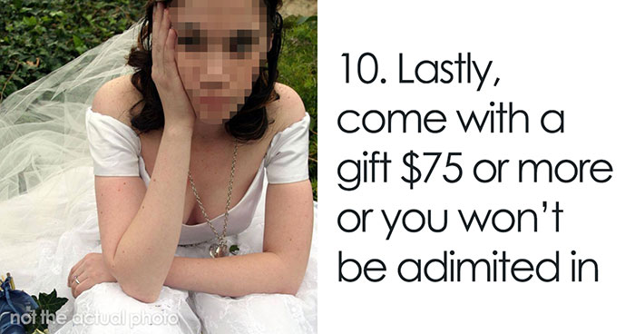 The Guests Were So Horrified By This Brides List Of Demands They Shared Them With The Internet