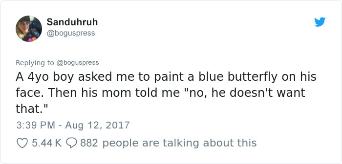Clown Shames A Mother Who Wouldn’t Let Her Son Get A Butterfly Painted On His Face But Instead Asked For Skull And Crossbones