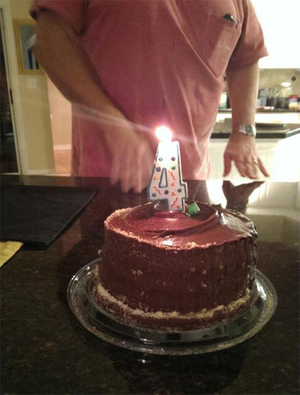 We Didn't Have 19 Candles. My Dad Said The Cake Was "4" My Birthday