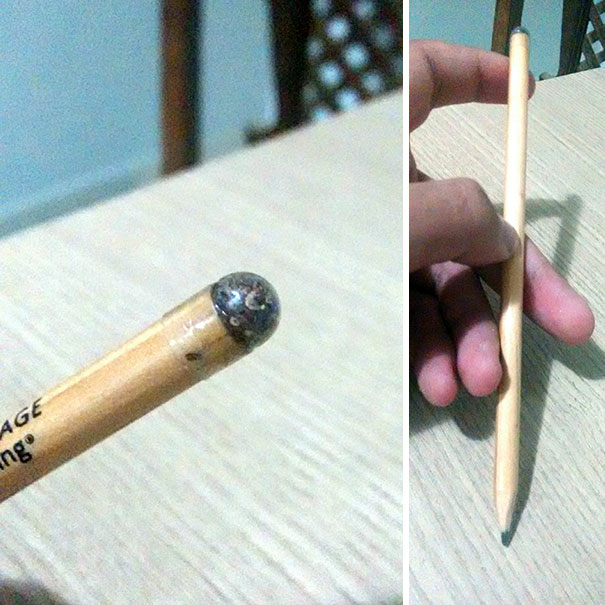 My Pencil Has Seeds On The Tip, So When It's Too Small To Use It You Can Plant It And A Tree Will Grow Out Of It