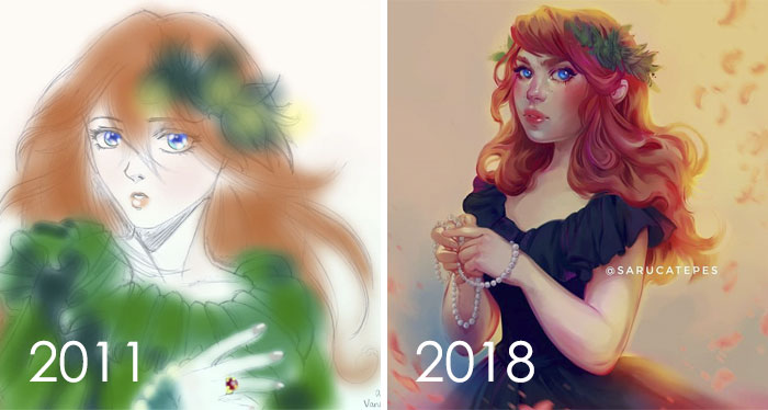 Here Is A Draw This Again Challenge That I Made For My Very First Ever Digital Painting! I've Come A Long Way