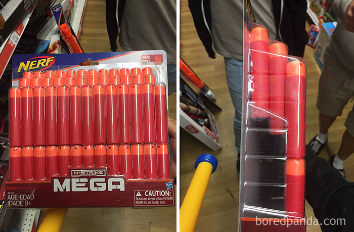 They’re Trying To Make It Look Like There’s A Lot More Nerf Darts Packaged
