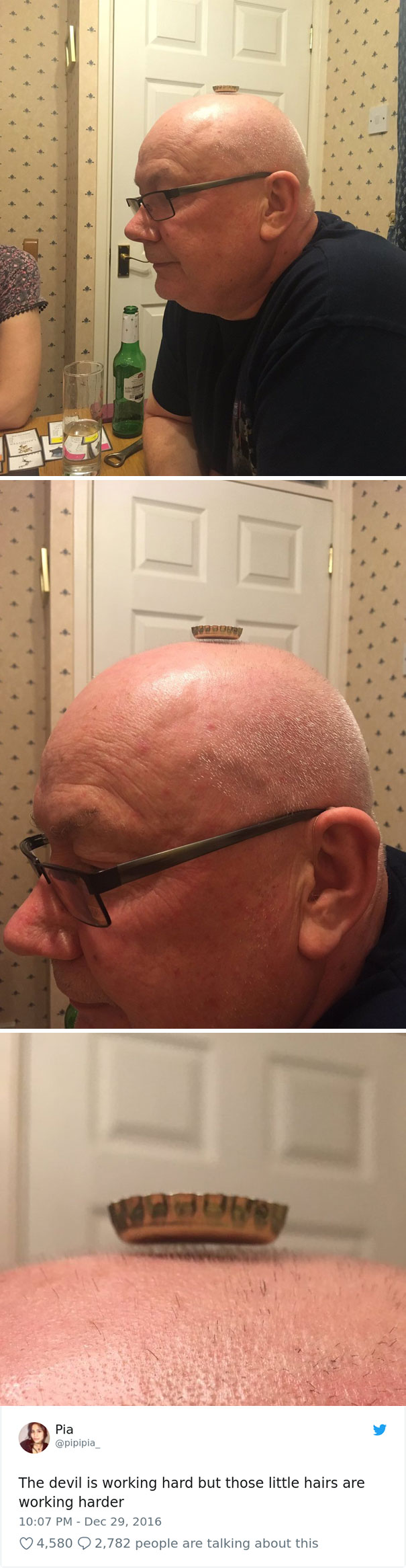 Dad Proving He Hasn't Lost All His Hair