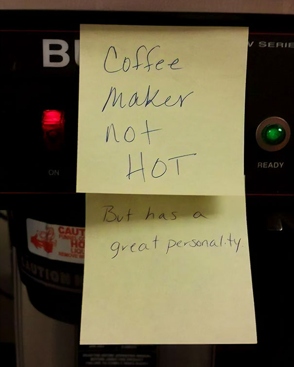 The Coffee Maker At My Office Got A Public Notice