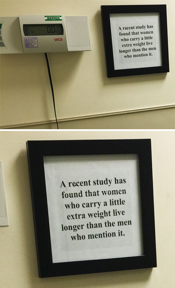 Saw This Next To The Weighting Scale At The Hospital