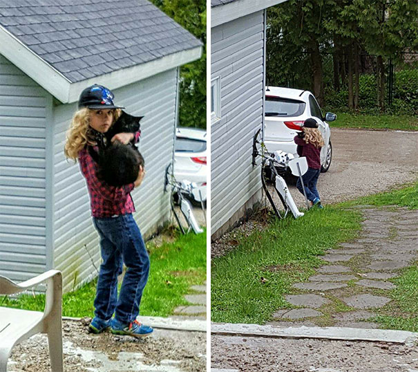 Our 6-Year-Old "Ran Away" Yesterday So We Told Him We Love Him And To Come Back If He Needs Anything. He Came Back And Took The Cat