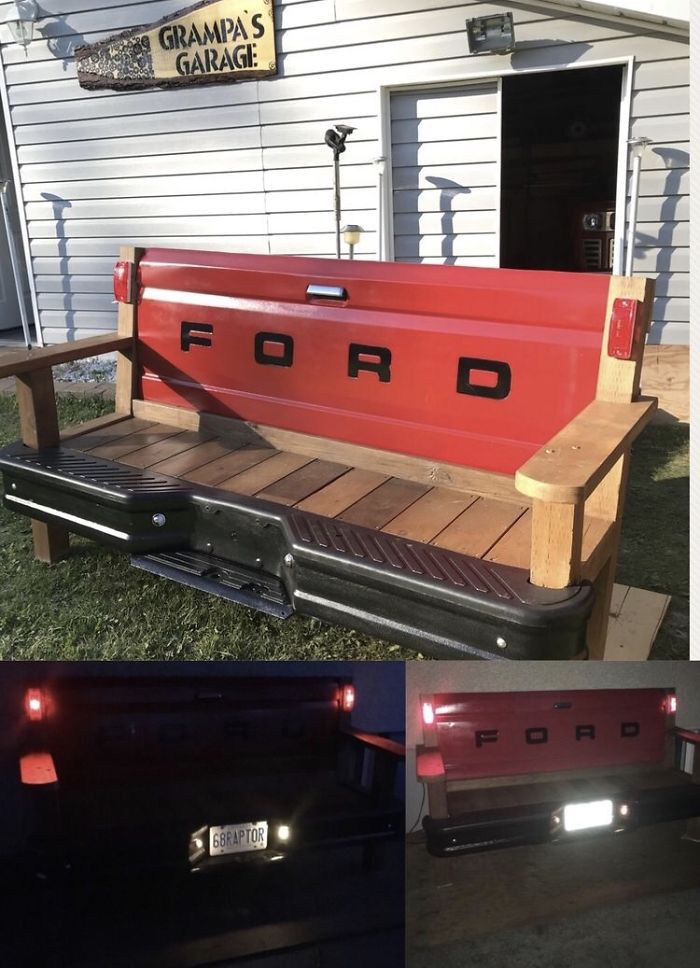 My Working Light Up Tailgate Bench