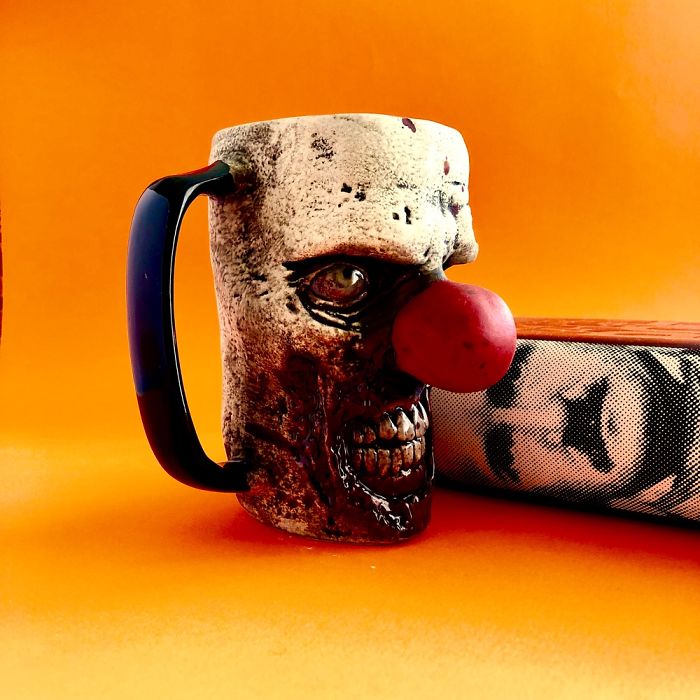 Custom Glazed Horror Concept Coffee Mugs.