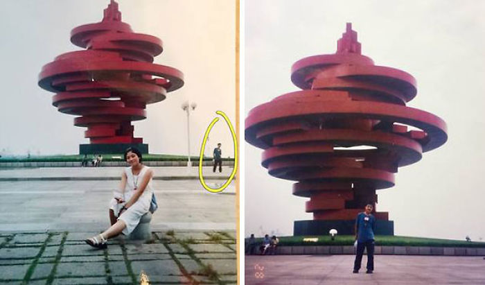Este matrimonio chino descubrió que salen en la misma foto cuando eran adolescentes