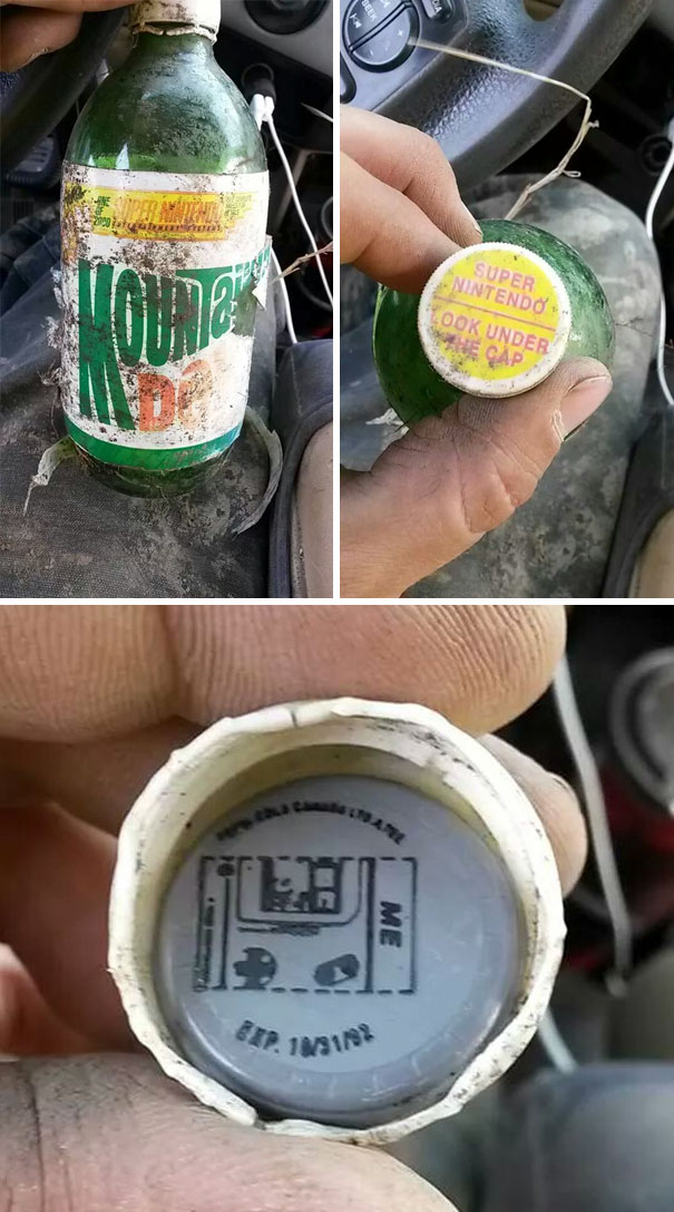 My Cousin Found A 1992 Mountain Dew Bottle In A Ditch. Under The Cap Was A Winner For A Super Nintendo!
