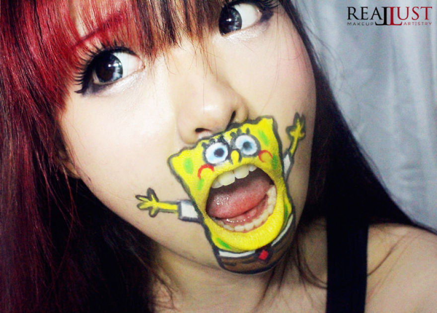 I've Painted My Mouth Into Various Childhood Character! And The Result Will Remind You About Your Beautiful Childhood Memories