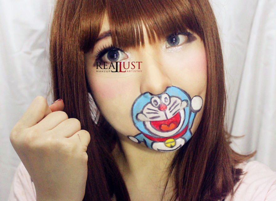 I've Painted My Mouth Into Various Childhood Character! And The Result Will Remind You About Your Beautiful Childhood Memories