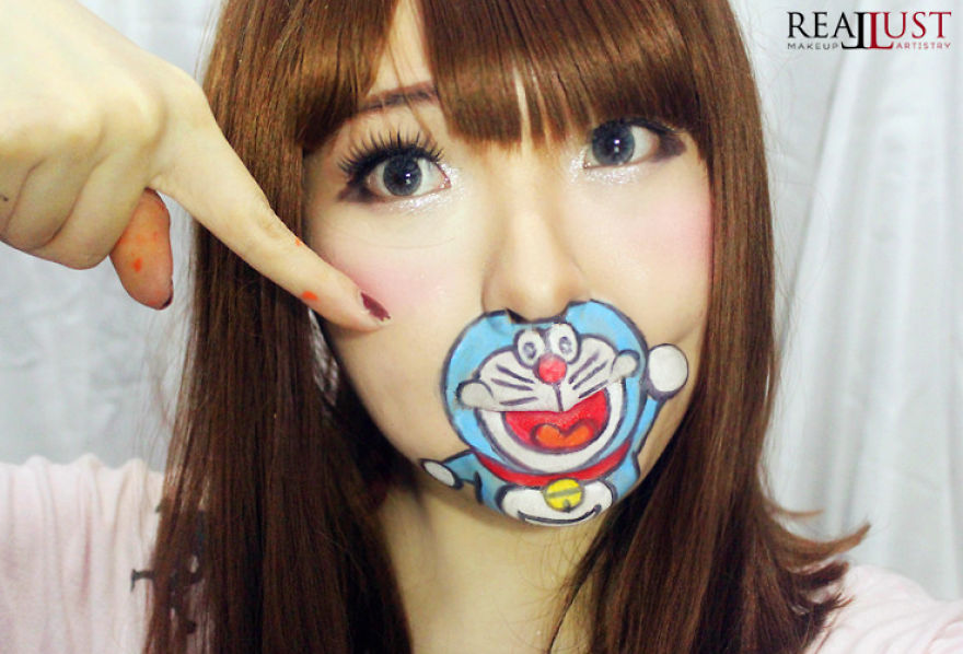 I've Painted My Mouth Into Various Childhood Character! And The Result Will Remind You About Your Beautiful Childhood Memories