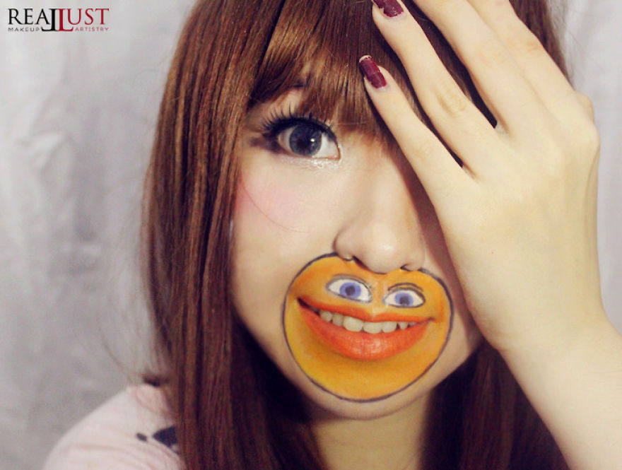 I've Painted My Mouth Into Various Childhood Character! And The Result Will Remind You About Your Beautiful Childhood Memories